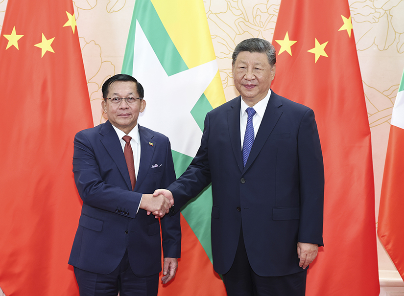 習(xí)近平會見緬甸代總統(tǒng)敏昂萊